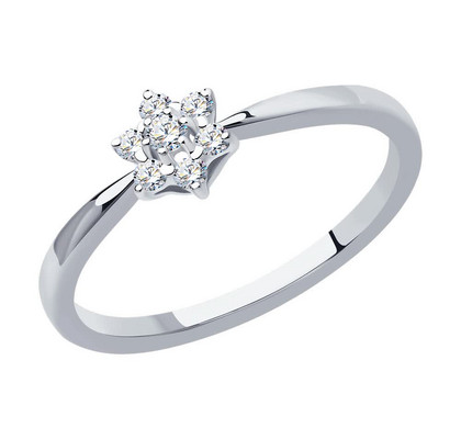 Inel din aur alb cu diamante