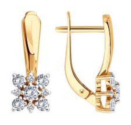 Cercei din aur cu finiale