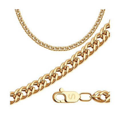 Lanț din aur, împletitură Romb Dublu