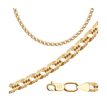 Lanț din aur, împletitură Romb Triplu