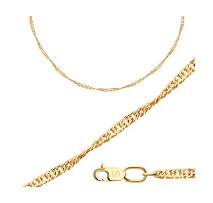 Lanț din aur, împletitură Singapore