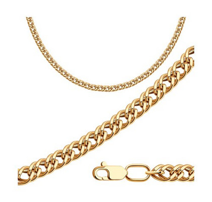 Lanț din aur, împletitură Romb Dublu