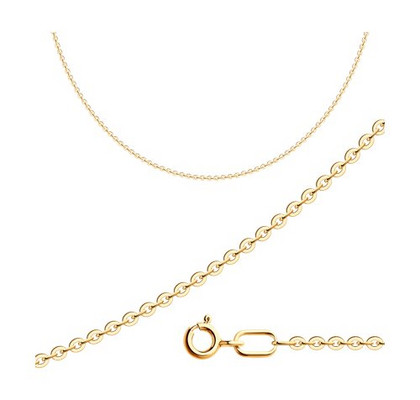 Lanț din aur, împletitură Ancoră Diamantată