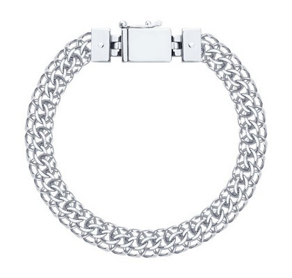 Brățară din argint, împletitură Python