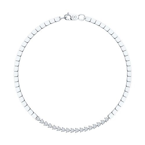 Brățară din aur alb cu zirconiu cubic