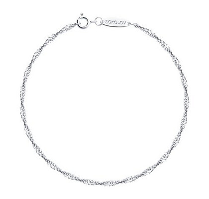 Brățară din argint, împletitură Singapore