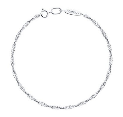 Brățară din argint, împletitură Singapore