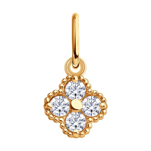 Pandantiv din aur cu zirconiu cubic