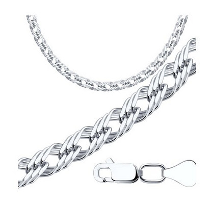 Lanț din argint, împletitură Romb triplu