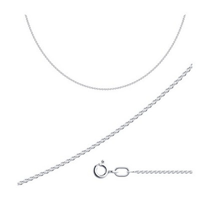 Lanț din argint, împletitură Ancoră diamantată