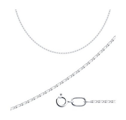 Цепь из серебра, плетение Улитка