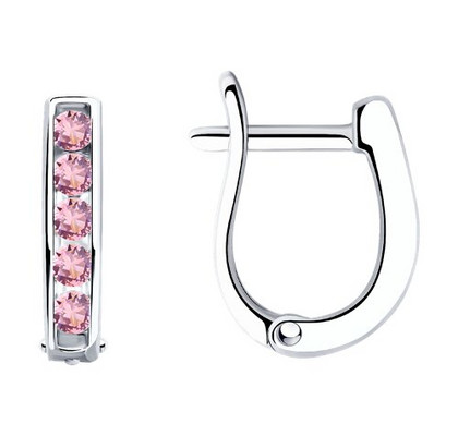 Cercei din argint cu zirconiu cubic