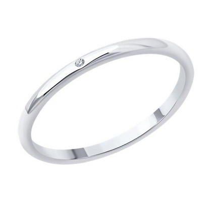 Inel din argint cu un diamant