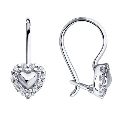 Cercei din argint cu zirconiu cubic