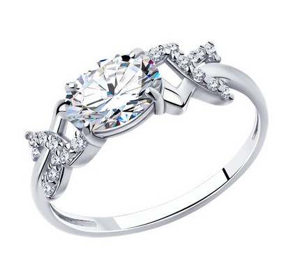 Inel din argint cu  zirconiu cubic