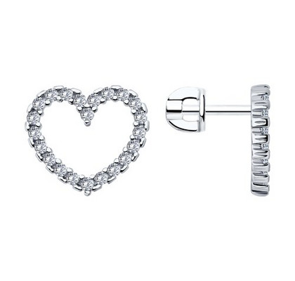 Cercei din argint cu zirconiu cubic