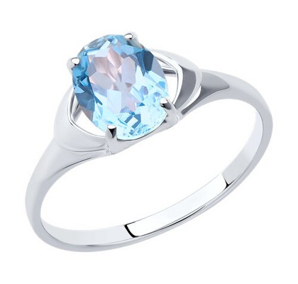 Inel din argint cu topaz