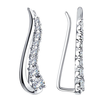 Cercei din argint cu zirconiu cubic