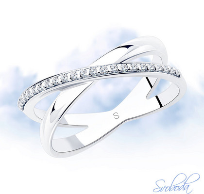 Inel din argint cu zirconiu cubic