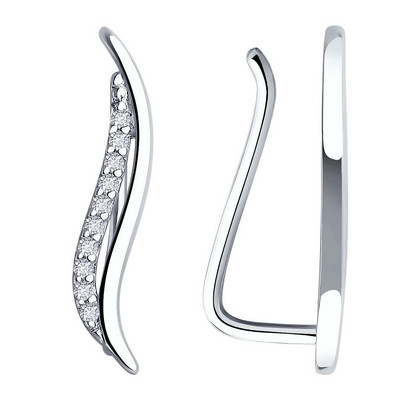 Cercei din argint cu zirconiu cubic