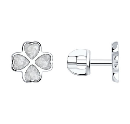 Cercei din argint cu email