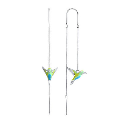 Cercei din argint cu email