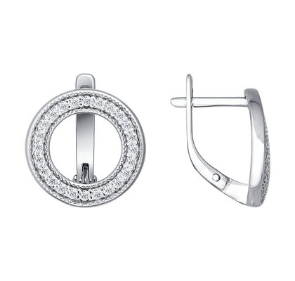 Cercei din argint cu zirconiu cubic