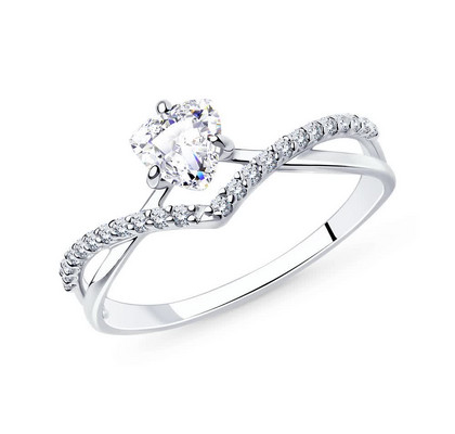 Inel din argint cu zirconiu cubic