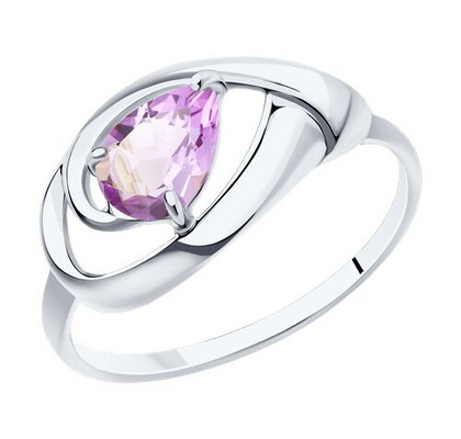 Inel din argint cu ametist