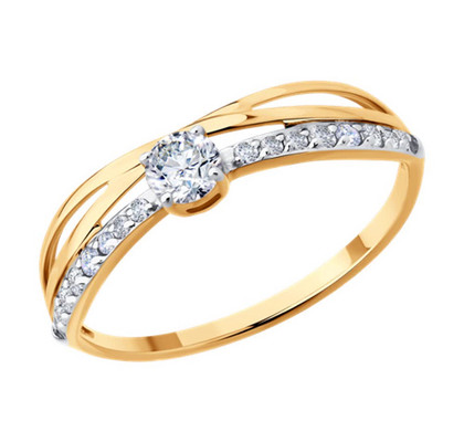 Inel din aur cu zirconiu cubic