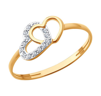 Inel din aur cu zirconiu cubiс