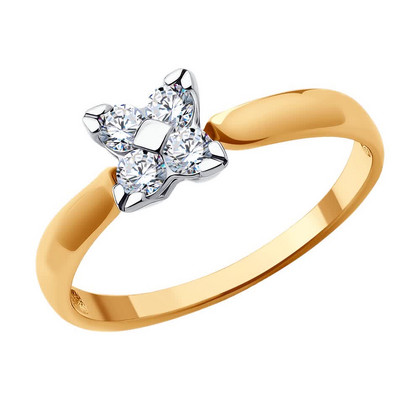 Inel din aur cu zirconiu cubic