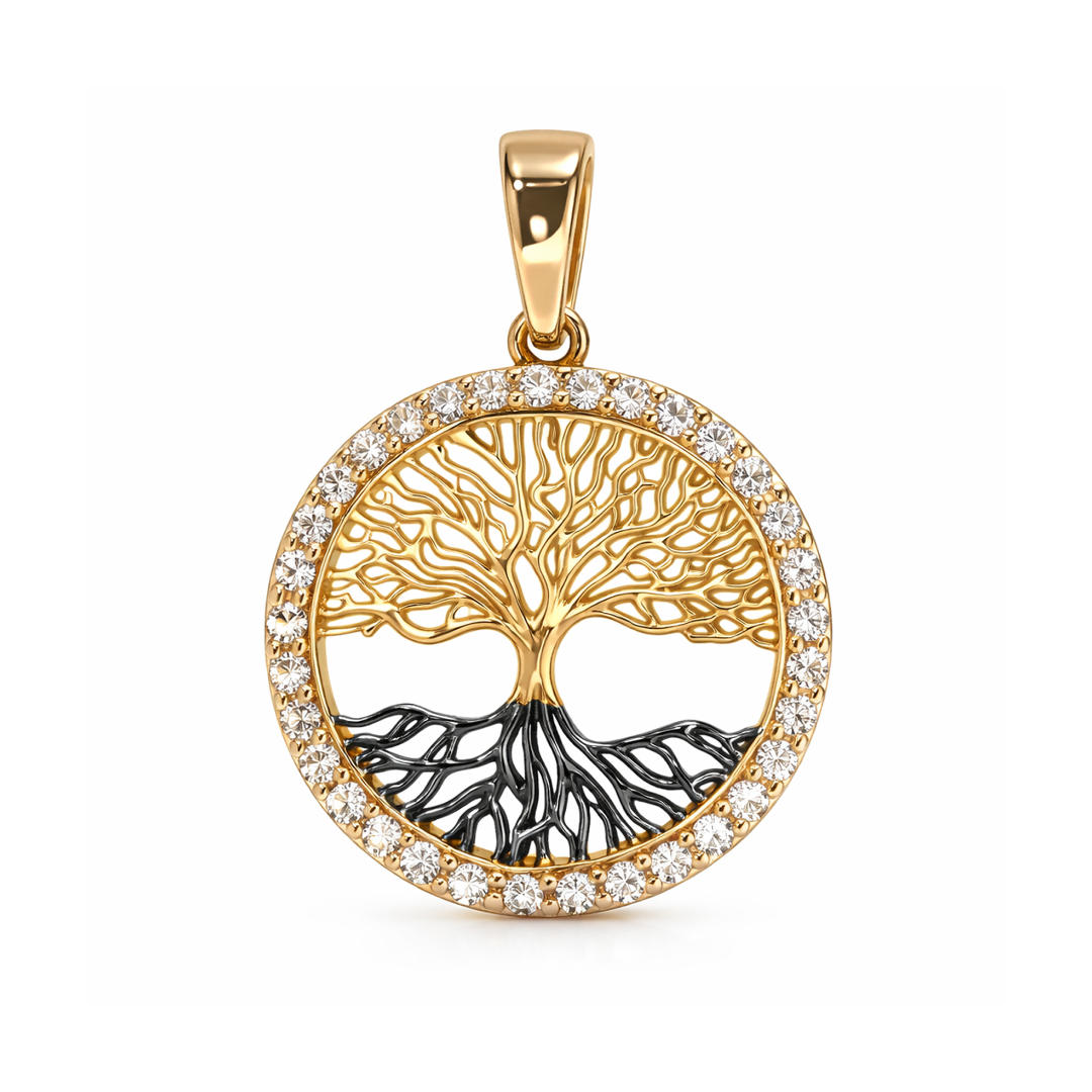 Pandantiv din aur roșu cu diamant