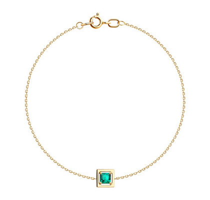 Brățară din aur cu smarald hidrotermal