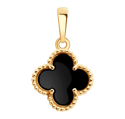Подвеска из золота с ониксом