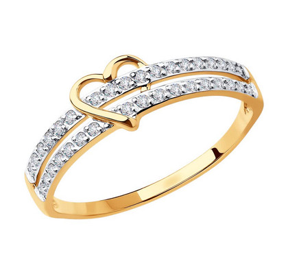 Inel din aur cu zirconiu cubic