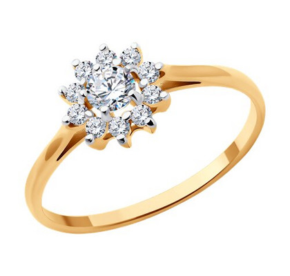 Inel din aur cu zirconiu cubic