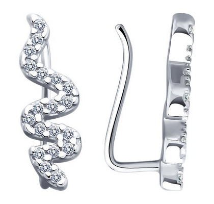 Cercei din argint cu zirconii