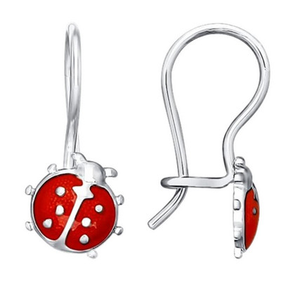 Cercei din argint cu email