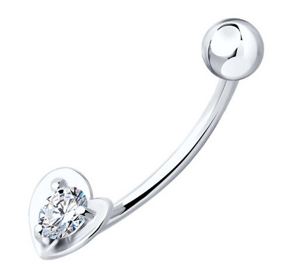 Piercing din argint cu fianit