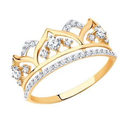 Inel din aur cu fianite