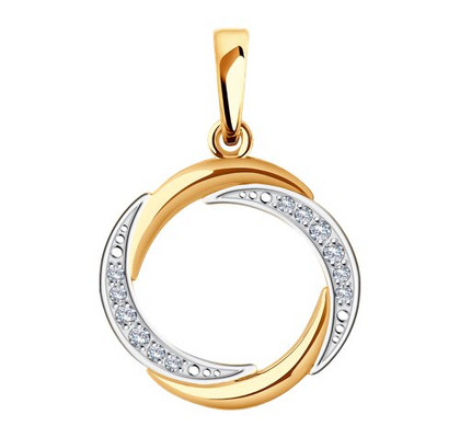 Подвеска из золота с фианитами