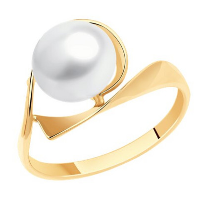 Inel de aur cu perlă