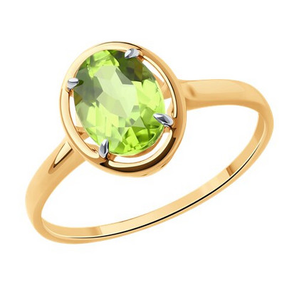 Inel de aur cu crizolit