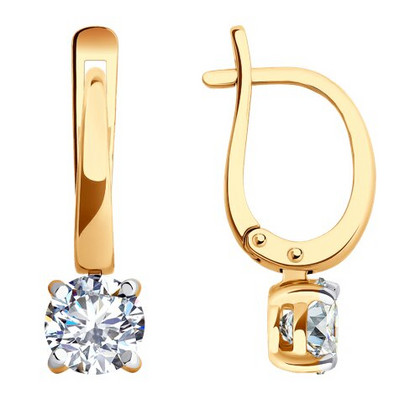 Cercei din aur cu fianite