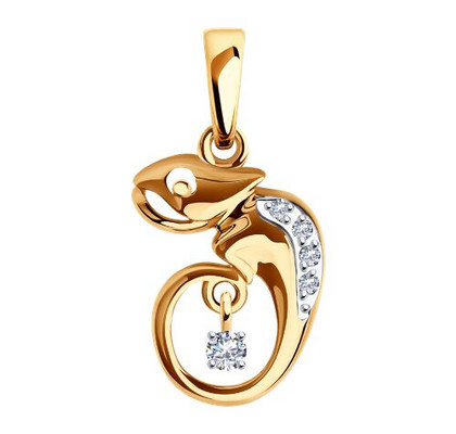 Pandantiv din aur cu fianite