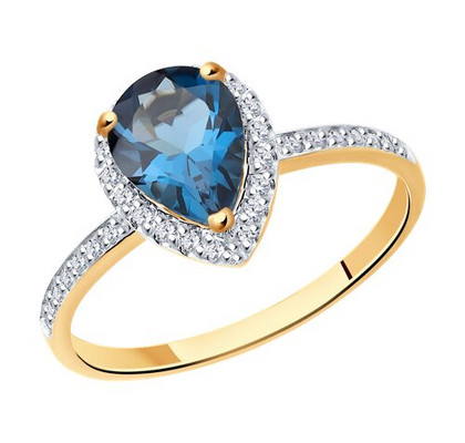 Inel de aur cu topaz London