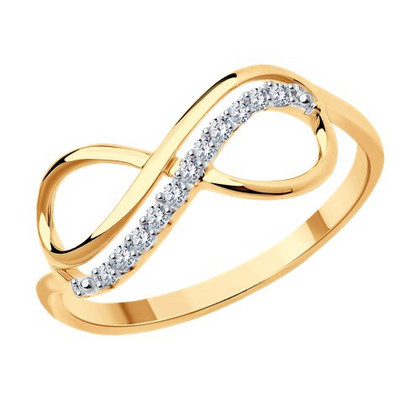 Inel „Infinit” din aur cu zirconii