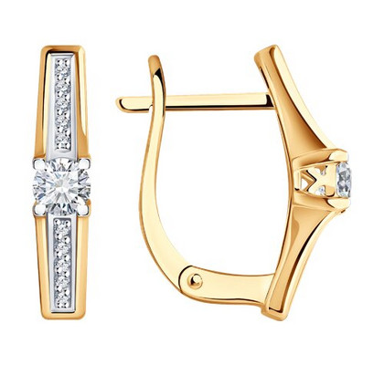 Cercei de aur cu briliante