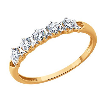 Inel din aur  cu fianit